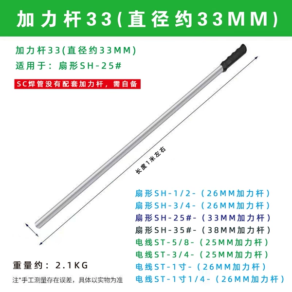 Afterburning rod diameter 33