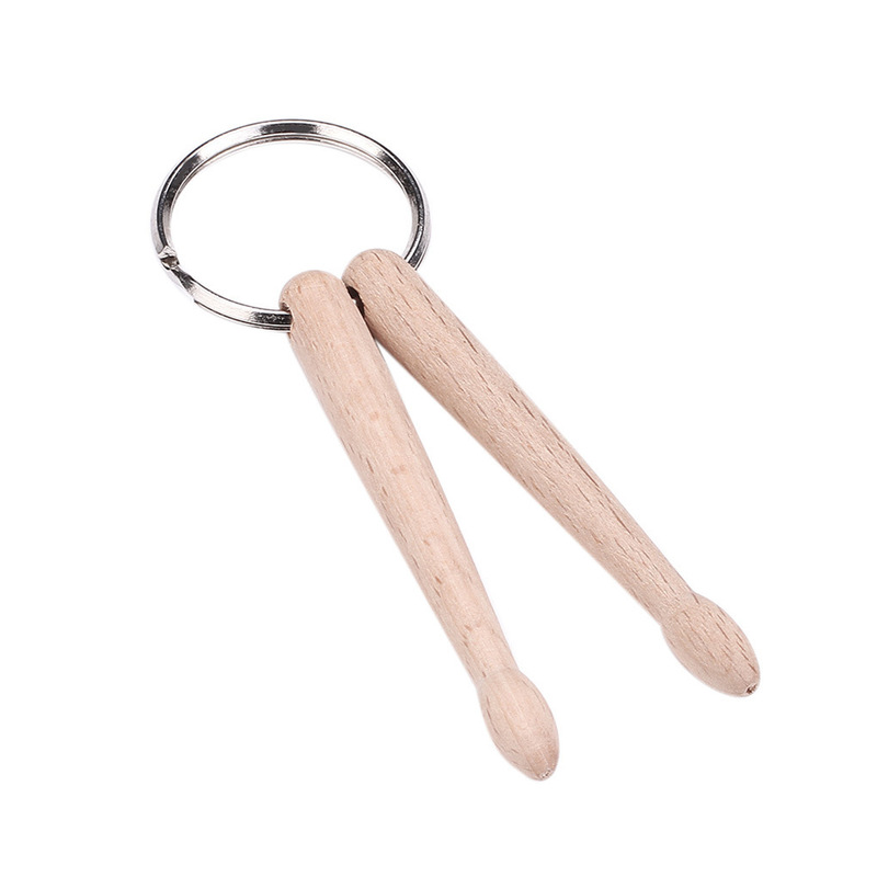 欧米の小さなドラムスティックのキーホルダーのペンダントケヤキの小さなドラムスティックのキーホルダーの木製ドラムスティックのキーホルダー|undefined