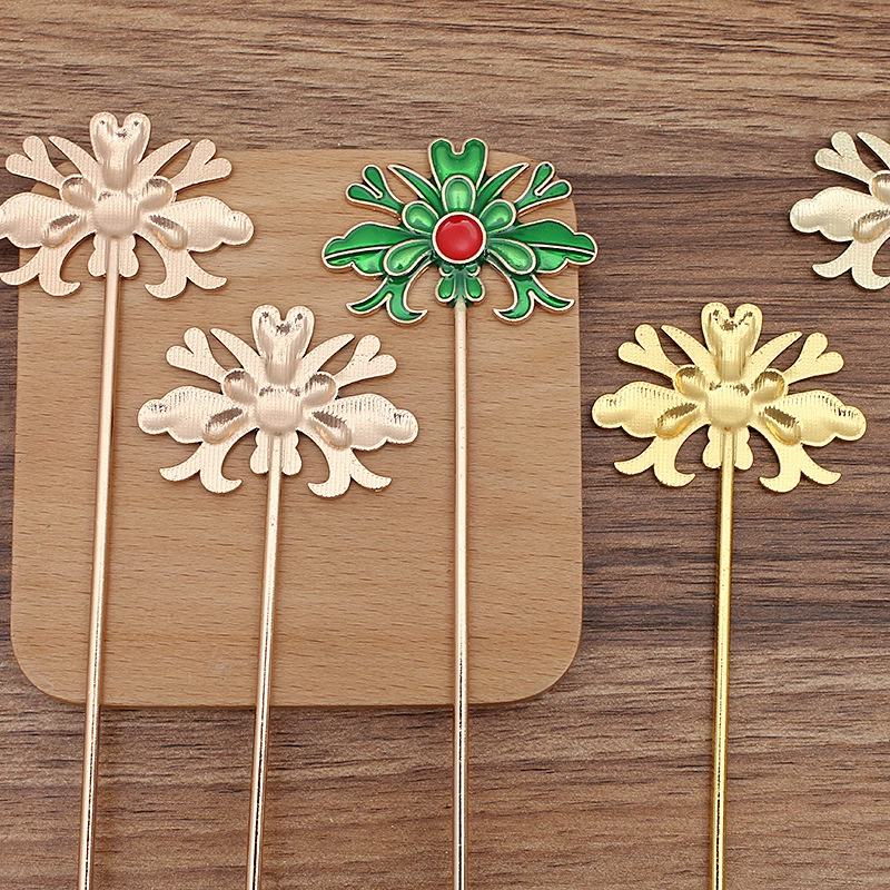  DIY ancient style Hanfu accessories tassel step shark new alloy hair stick (12556)