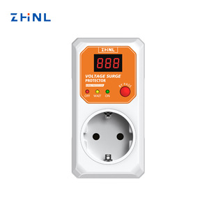 Factory Direct Sales European Standard 230V 16A Socket Type over and under Voltage Protector Integrated Lightning Surge Protection Plug