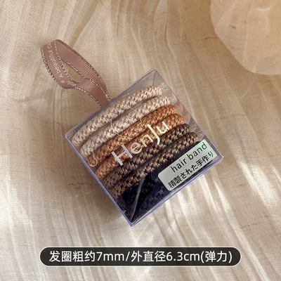 Saç üçün rezinlər: New Style Durable Hair Rope - 1592l-milk-coffee-color-8-sticks