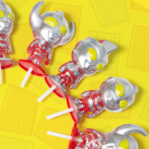 Cartoon Ultraman Lollipop Hard Candy First Generation Taro Ace Shape Children's Snack Candy Toy Wholesale