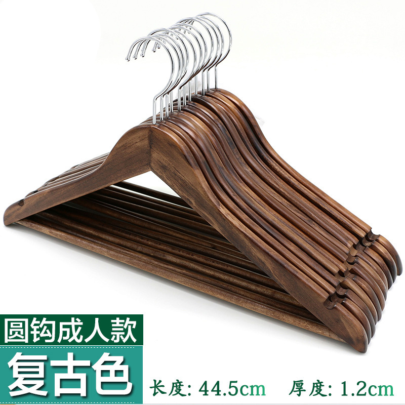 Perchas de madera maciza tienda de ropa hotel al por mayor soporte de ropa para el hogar dormitorio estante de ropa percha madera para adultos
