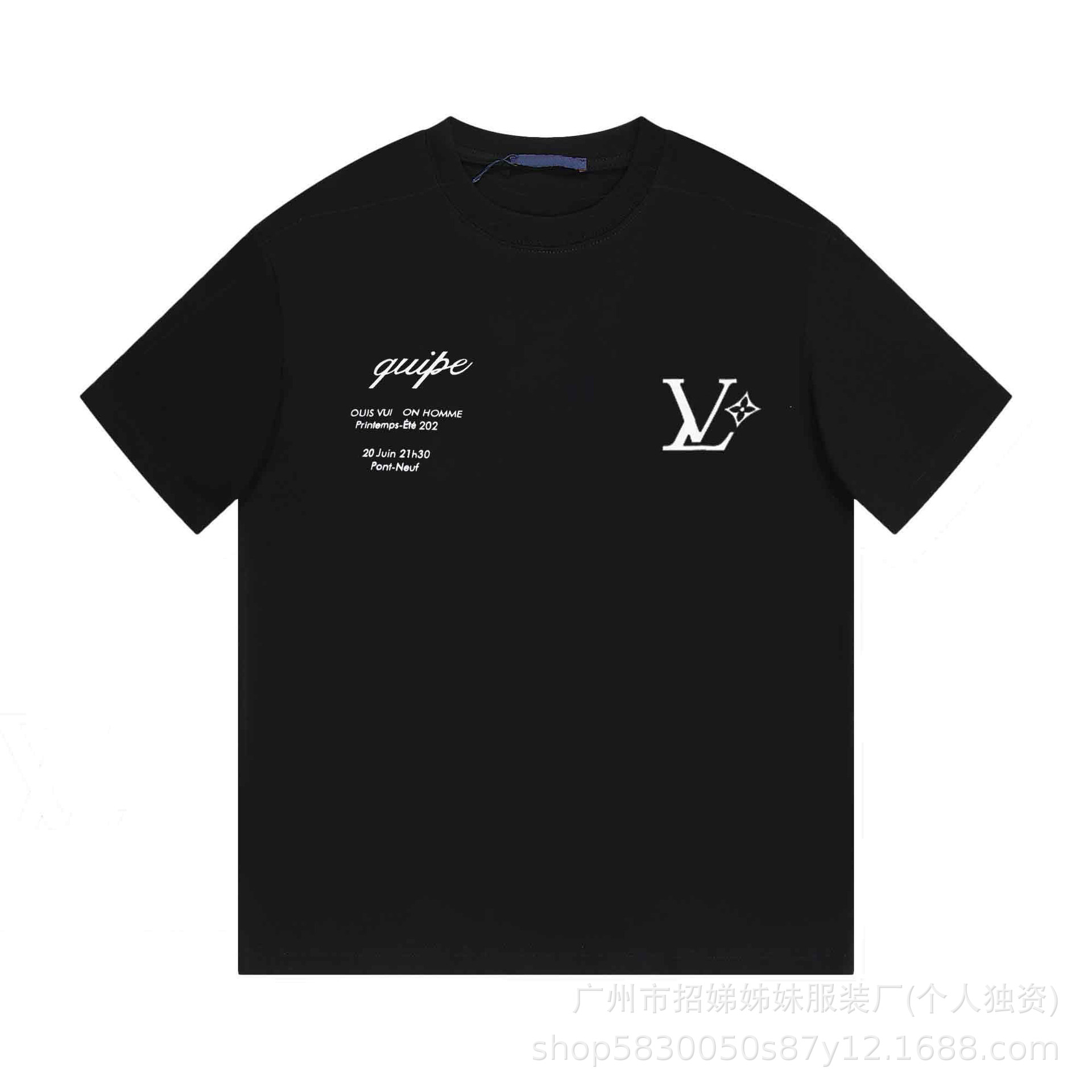 ロバ家高バージョンL家25新社員限定半袖tシャツ潮牌アルファベットプリント男女モデルゆるい半袖