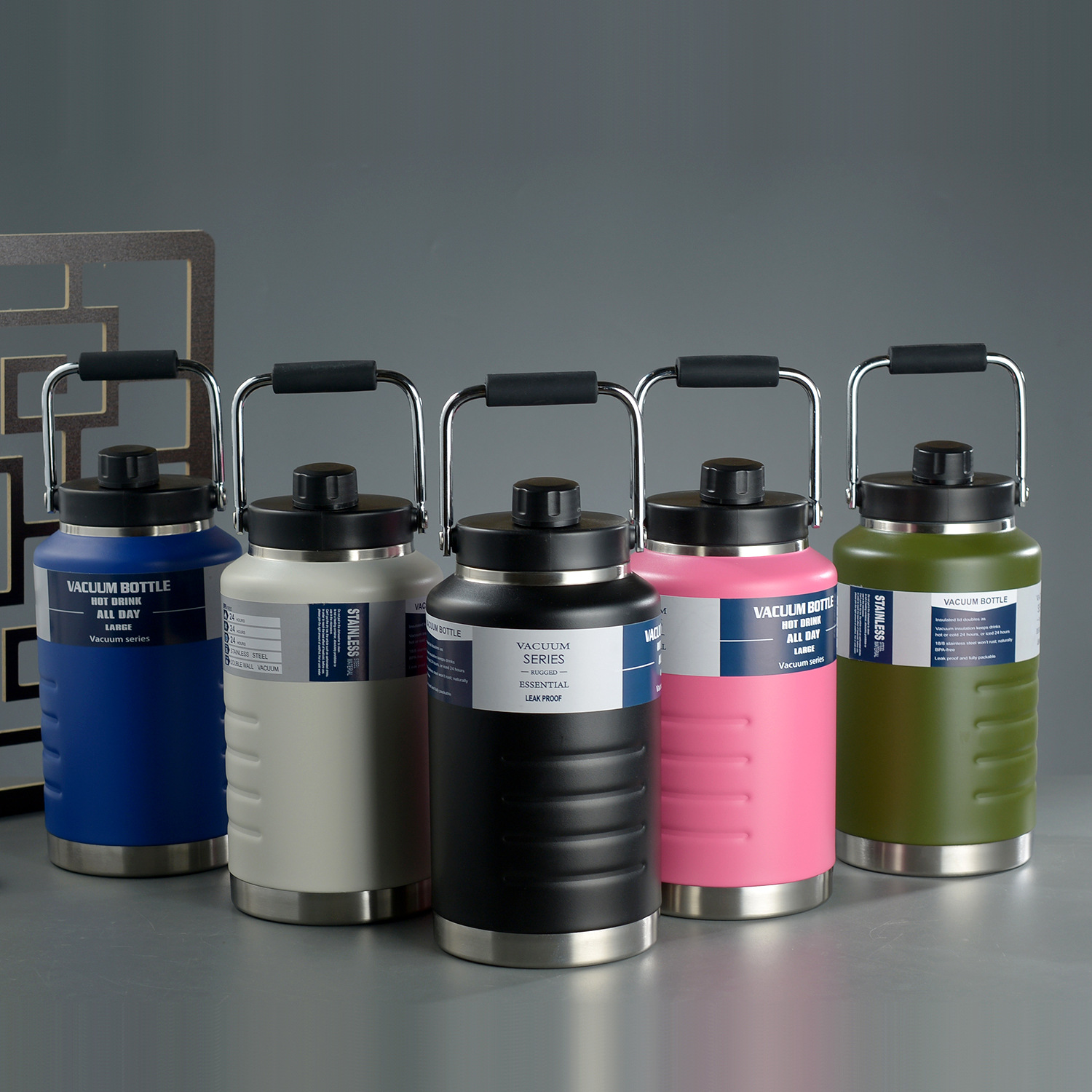 Transfronterizos de 2L de gran capacidad de hervidor de agua de aislamiento 304 taza de acero inoxidable de agua deportiva portátil cubo de agua de calentamiento