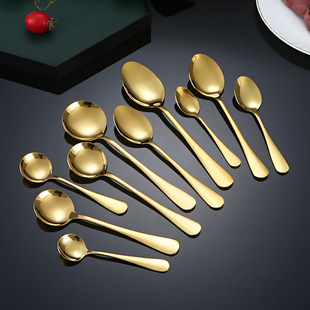 Western food knife and fork spoon 1010 stainless steel tableware cake shovel long handle spoon hotel steak knife and fork suit can be engraved logo