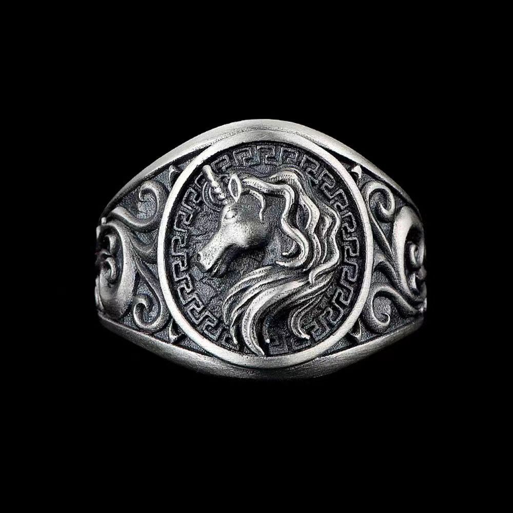 Men's brand retro one size adjustable ring hip-hop style