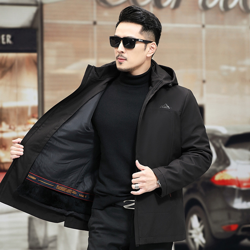 Parker Men's Casual Short Fur Coat Rex Rabbit Fur Liner Detachable Jacket Fur Winter Parker Men's Casual Short Fur Coat Rex Rabbit Fur Liner Detachable Jacket Fur Winter
