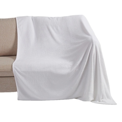 厂家直供法兰绒毛毯办公室宿舍午睡盖毯空调毯【热转印白坯素材】