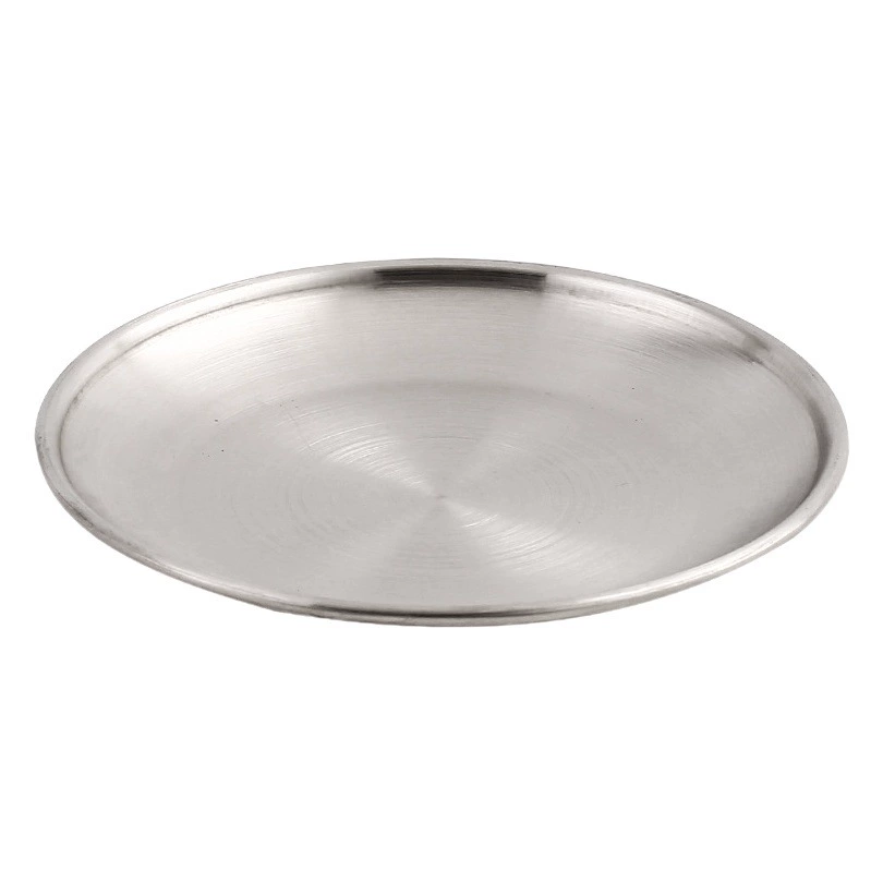 304 нержавеющая сталь мелкая тарелка корейский стиль золотой диск бытовой поднос для фруктов Ресторан шведский стол барбекю тарелка для барбекю для Дим сам