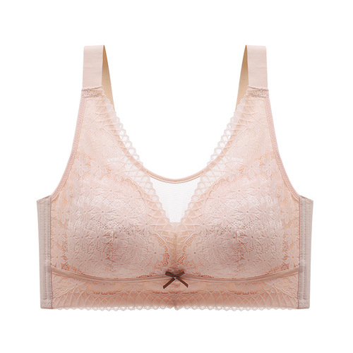Summer 200 pounds non-wired large size underwear, big breasts appear small, thin push-up bra, new bra