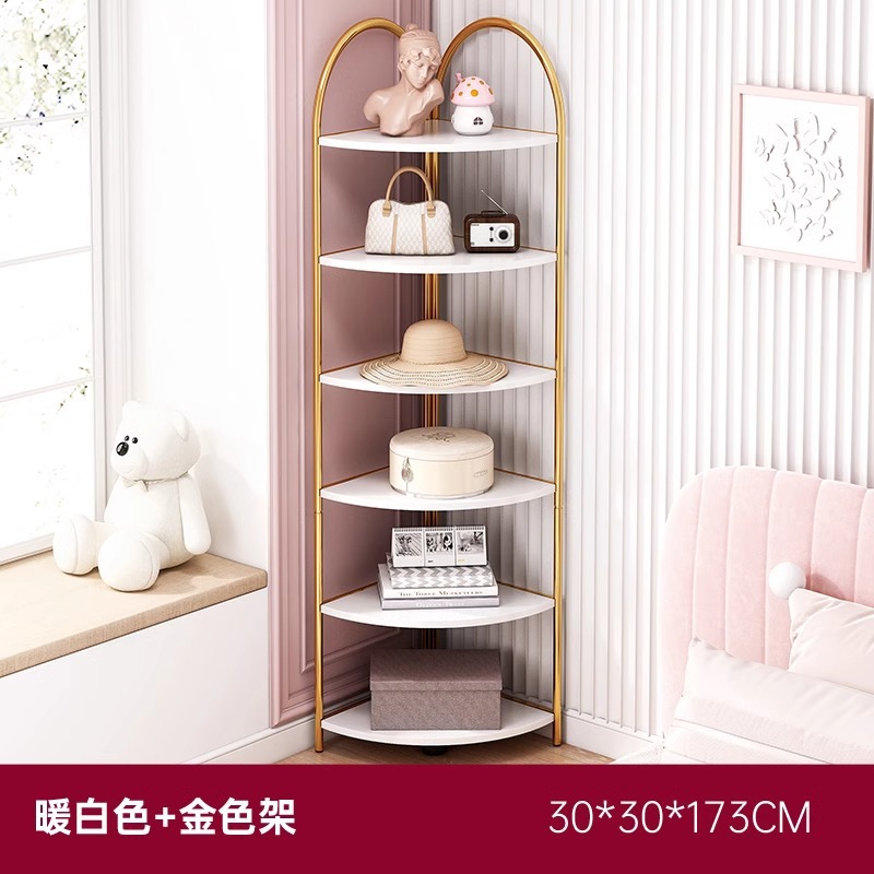 30cm seis capas de blanco crema + estante dorado; montaje