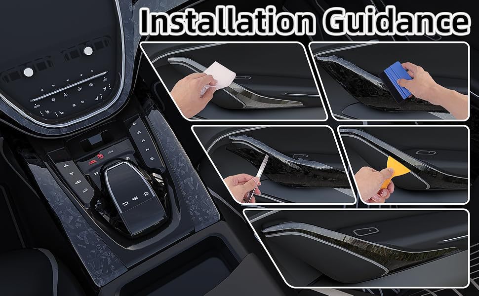 Car Door Sill Strip Anti-Step Pedal Decorative Strip Pet Forged Carbon Fiber Pattern Black Bumper Door Color Changing Film
