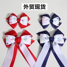 2026跨境热销款开学季蝴蝶结发夹学生发饰毕业季发夹铅笔配饰现货