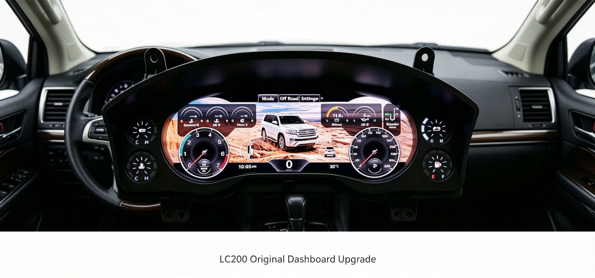 Suitable for Land Cruiser Lc200 Full Lcd Instrument Panel 12.3inch Non-Destructive Direct Plug-In Virtual Cockpit Instrument Assembly