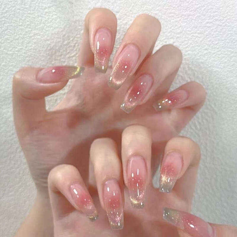 New Pure Hand-worn Armor High-grade Gentle Temperament Smile Blush Cat's Eye Simple Nail Art Patch