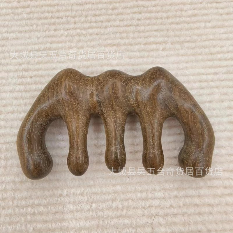金糸檀木イルカマッサージ櫛海馬木櫛メーカー卸売り経絡櫛スポットは木製マッサージ櫛を厚くする|undefined