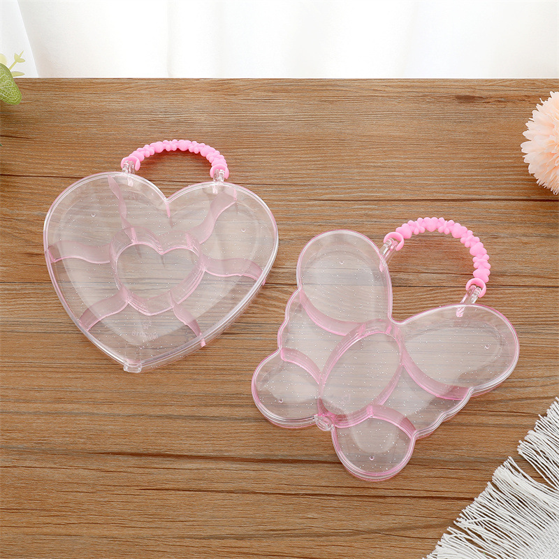 Transparent Heart Butterfly Handbag Storage Box display picture 5