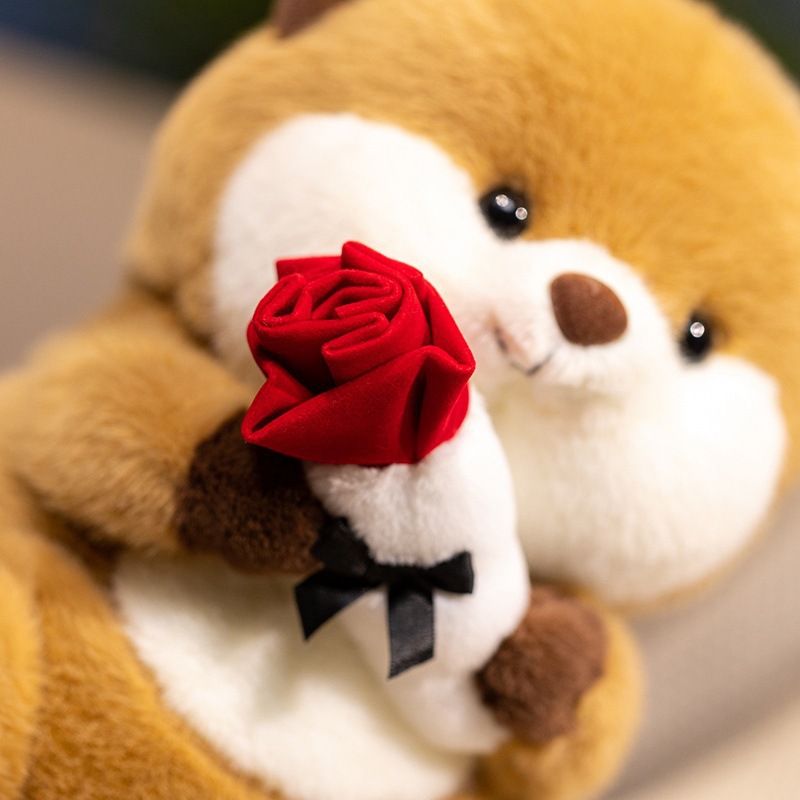 Caricatura de flores rosadas muñecas de peluche muñecas de agua pequeñas muñecas de agua para niñas muñecas de paño tranquilizadoras regalos de San Valentín