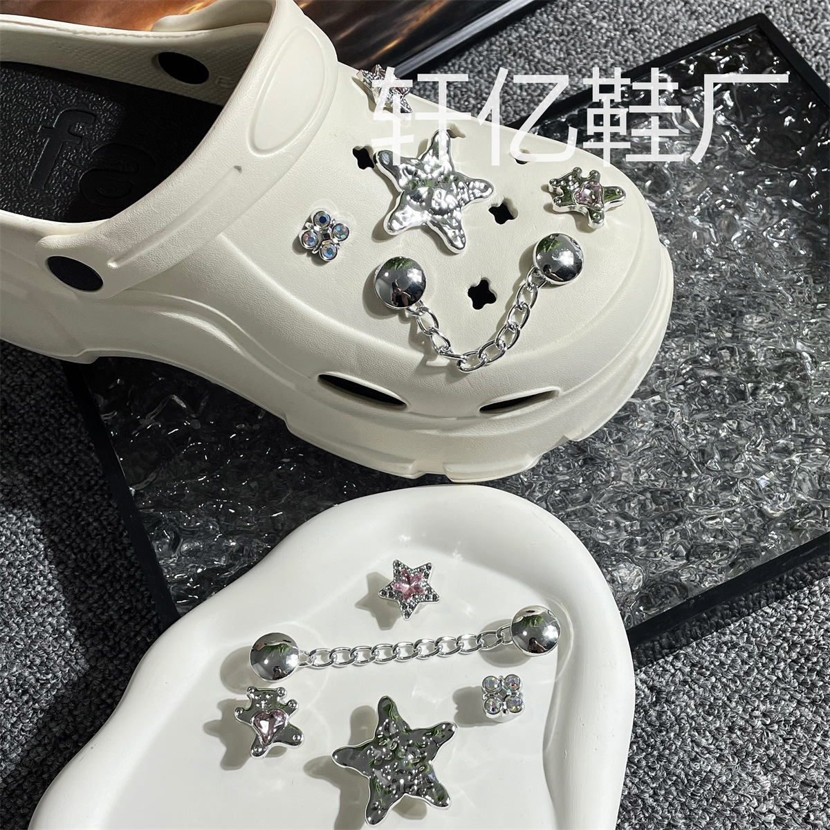 Nuevo ramo, zapatos de flores, agujeros de flores, accesorios de perlas tridimensionales de alta calidad, accesorios de bricolaje decorativos, zapatos de fragancia desmontables