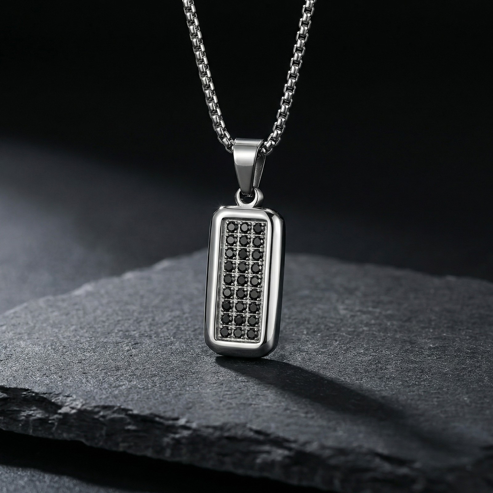 Small design geometric fashionable pendant stainless steel with…