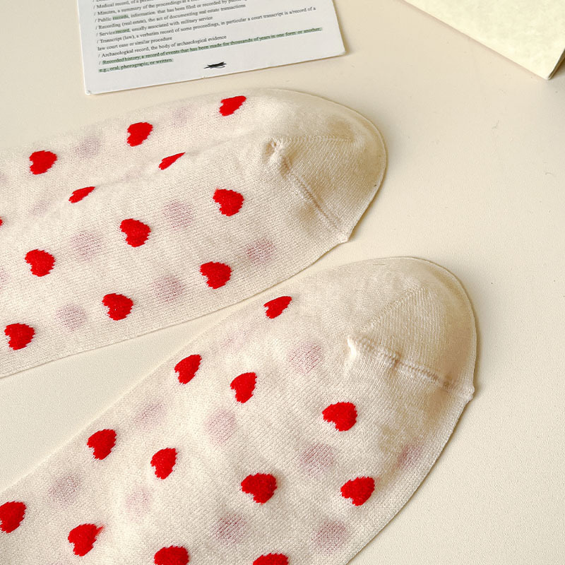 Women's Sweet Heart Shape Nylon Nylon Ankle Socks A Pair display picture 9