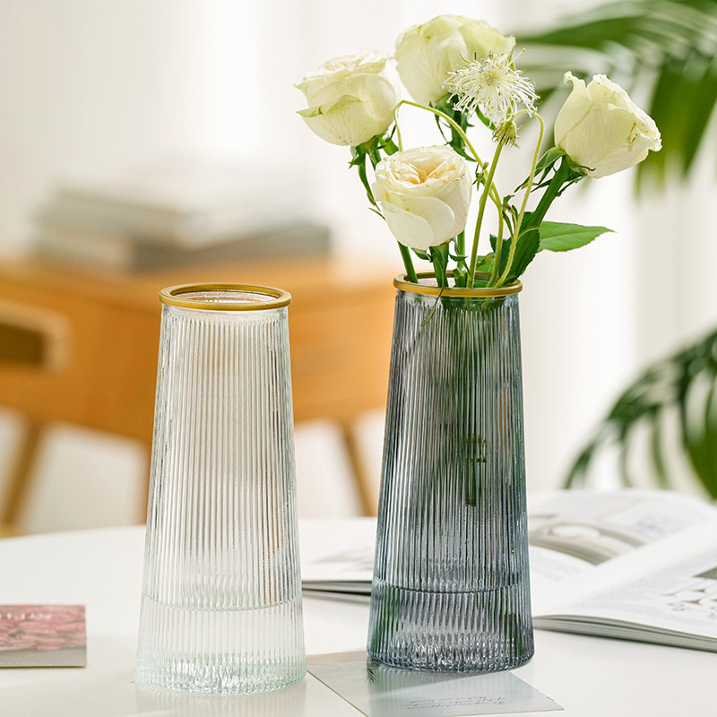 欧式创意玻璃花瓶简约ins风网红水养鲜花绿植插花瓶餐桌客厅摆件
