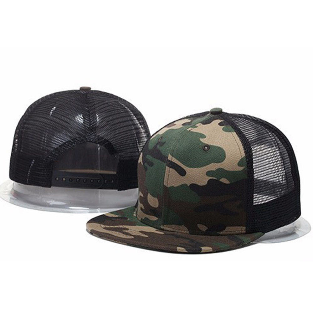 Unisexe Décontractée Style Simple Bloc De Couleur Camouflage Avant-toit Plat Casquette De Baseball display picture 4