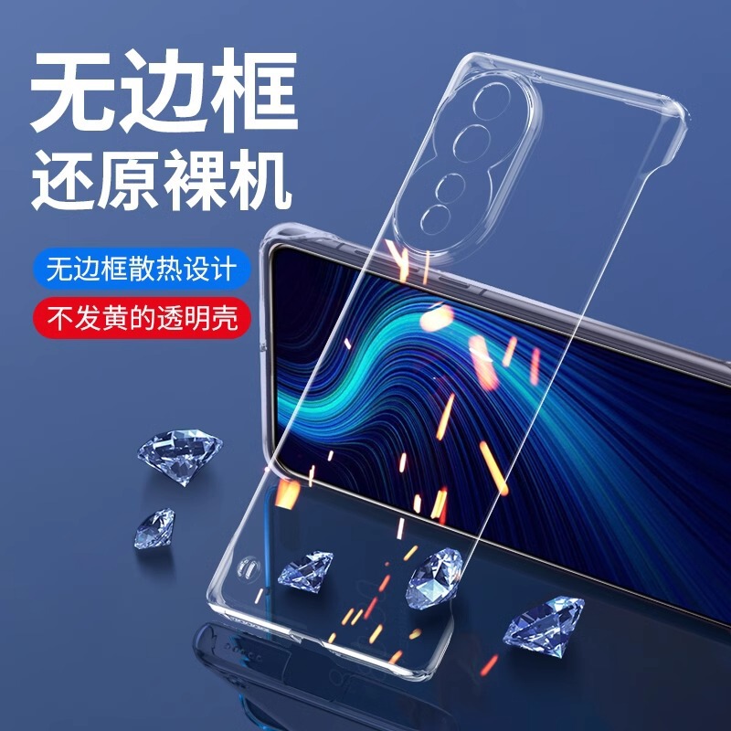 Suitable for Oppo Reno 15 Phone Case, Transparent Frameless New Style, Personalized 7 Creative 8 Simple 13 Pro Protective Cover 4