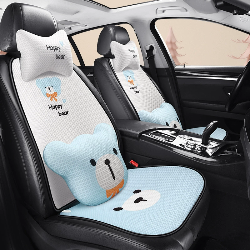 Saint-Tailon S008 джентльмен медведь сетчатая ткань мультфильм автомобильная подушка квадратная подушка на спине три длинные полоски