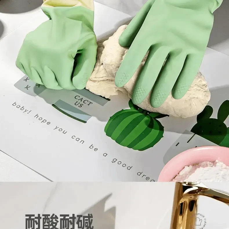 Guantes caseros gruesos impermeables de mujer cocina duradera lavavajillas lavavajillas cepillo de platos guantes de limpieza de lavandería caseros cepillo de platos hombre
