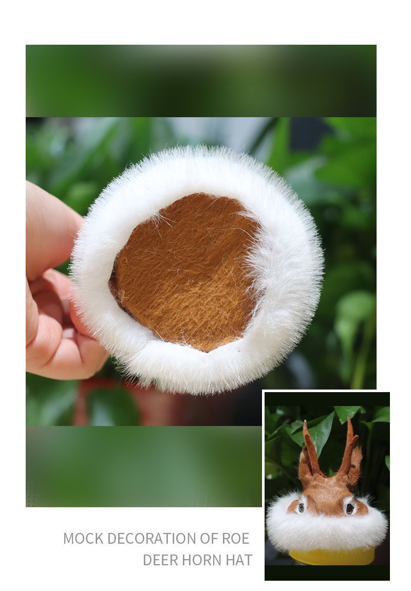 Manufacturer Wholesale Orochon Reindeer Horn Hat Ethnic Culture Historical Heritage Decorative Ornaments Car Interior Crafts
