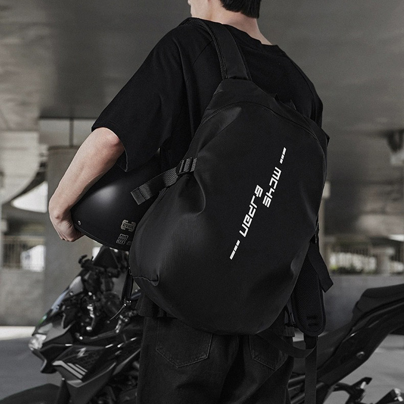 Cross-border Men's Backpack Advanced Sense Large Capacity Waterproof Cyber Function Helmet Bag Outdoor Riding Computer Backpack