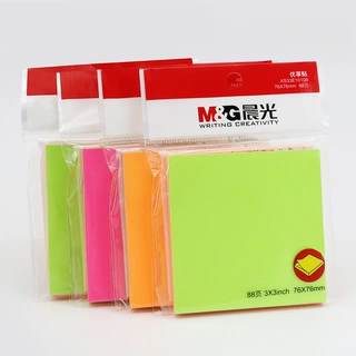 晨光便利贴自粘3*2多彩YS-62便条纸YS-61便利贴约88页便签本优事