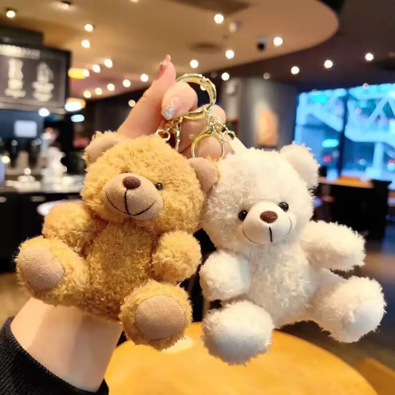 New Curly Teddy Bear Doll Bear Keychain Pendant Mobile Phone Case Accessories Bag Accessories Doll Doll