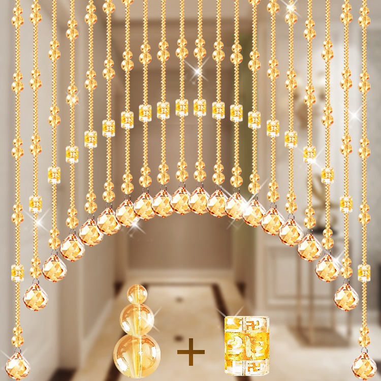 Crystal Bead Curtain Partition Curtain Beaded Curtain Living Room Entrance Bedroom Bathroom Gourd Door Curtain Pendant New Hanging Curtain