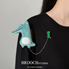 Cartoon brooch, plush cute Japanese brand dinosaur, new collection, panda