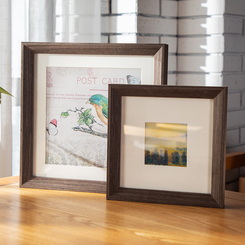 簡約松木實木相框正方形宣紙書法裝裱diy框掛牆畫框架工廠批發