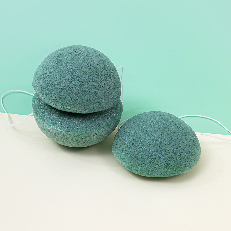 Fábrica personalizada konjac esponja para lavar la cara esponja konjac limpieza facial limpieza facial material vegetal degradable a granel