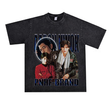 香港电影郭富城人物个性设计印花宽松美式复古街头青年T恤短袖