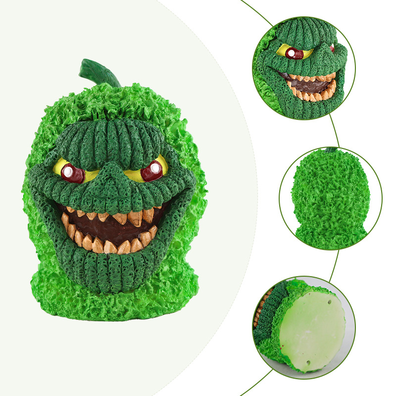  New Halloween Personality Green Pumpkin Monster Ornaments Desktop Trendy Funny Atmosphere Decoration Ornaments