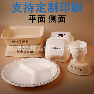 Fitness Picnic Light Food Takeaway Packaging Box Lunch Box Disposable Packaging with Lid Biodegradable Pulp Box