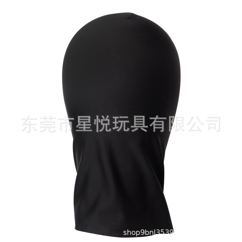 SM Erotic Hood Mask, Breathable Nylon Eye-Opening Design, Elastic Slip-On Adult Headgear — detail image 7