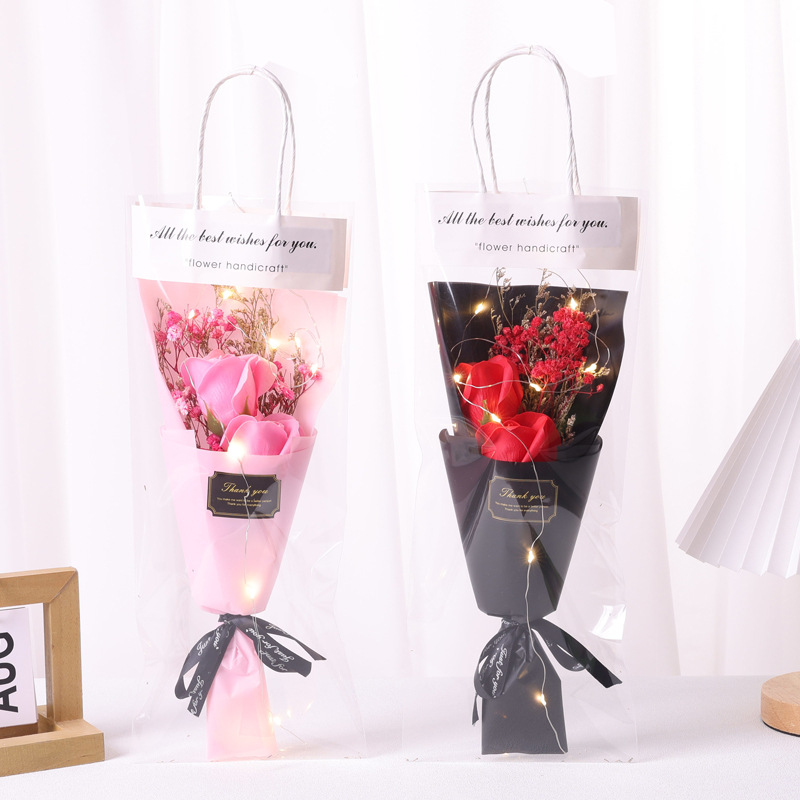 2朵玫瑰花 红 粉