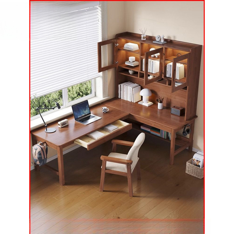 Solid wood corner desk L -shaped learning desk household student…