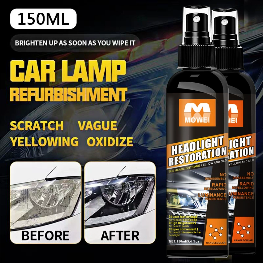 Средство для ремонта фар автомобиля, спрей-покрытие на масляной основе, агент для восстановления авто, кристаллизирующее покрытие для фар, трансграничный ремонт покрытий для внешней торговли.