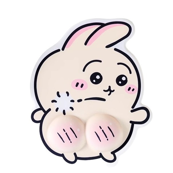 Caricatura encantadora de alto valor facial almohadilla de ratón encantadora mujer 3D muñeca pequeña computadora portátil escritorio de oficina antideslizante