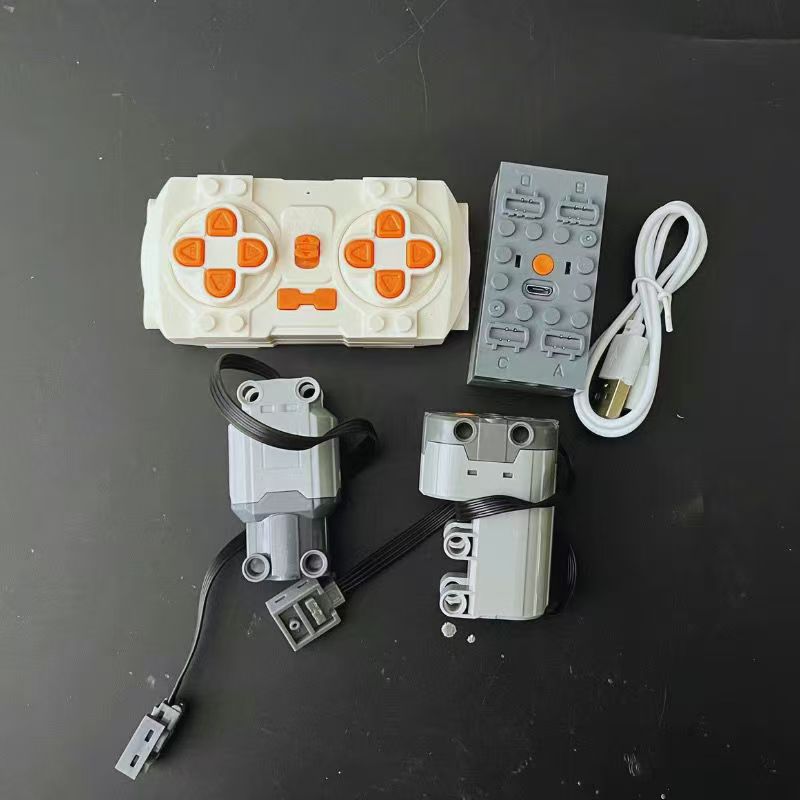 Compatible with Lego Small Green Bull Motor Remote Control Motor Set Building Blocks Moc Technology Accessories 1:14 Set Technology Power