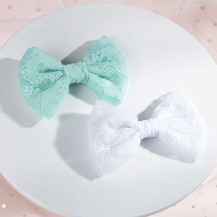 Children's Lace Bow Hair Clip display picture 12