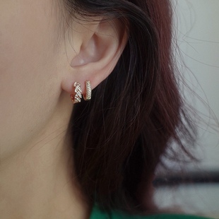 Shuibei Jewelry Wholesale New Product Earrings Earrings Earrings Series Wheat Earrings 18K Diamond Fashion Women's Style